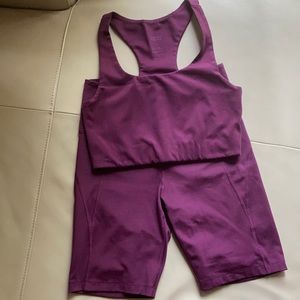 Bike shorts workout set